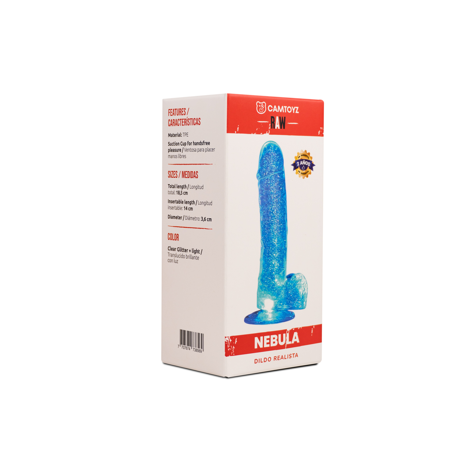 Dildo Realista Nebula Transparente 18.5 cm Camtoyz