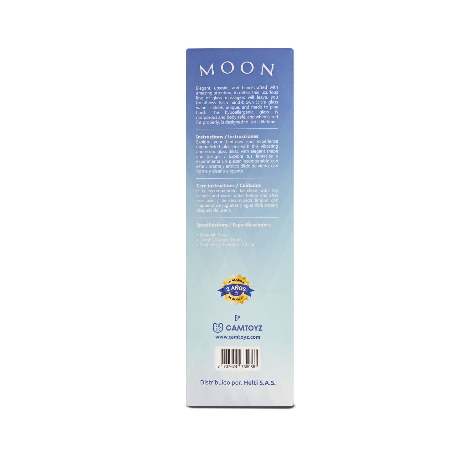 Dildo de Vidrio Moon 17 cm Camtoyz