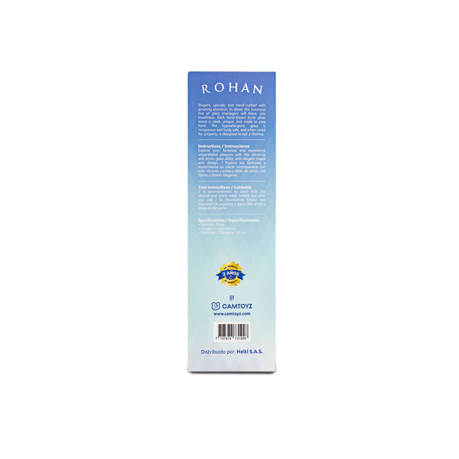 Dildo de Vidrio Rohan 20 cm Camtoyz