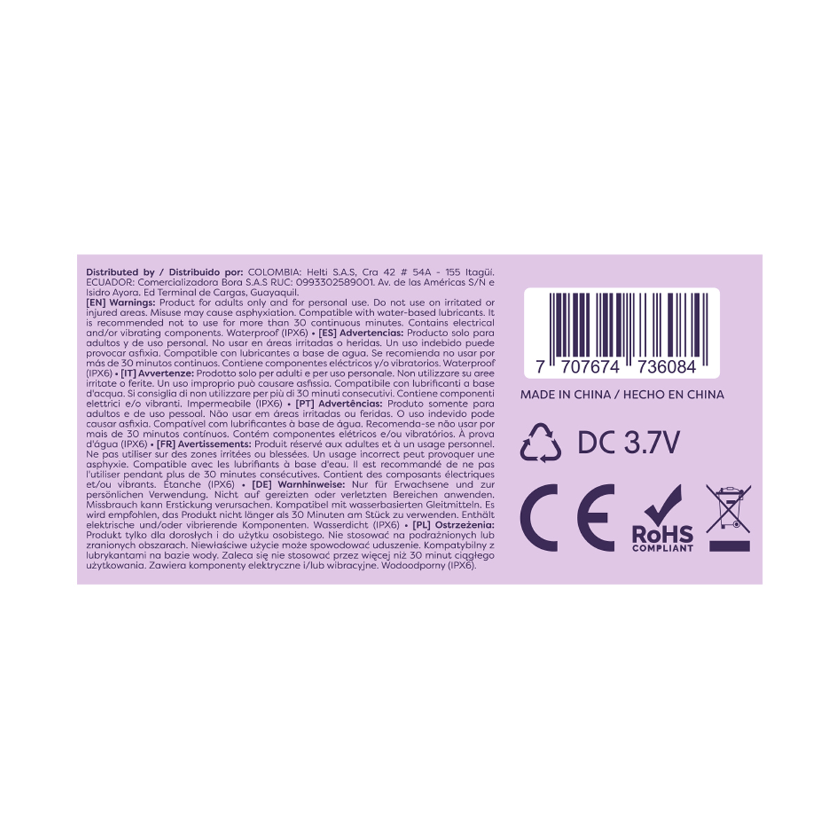 Vibrador Aselia Morado Camtoyz