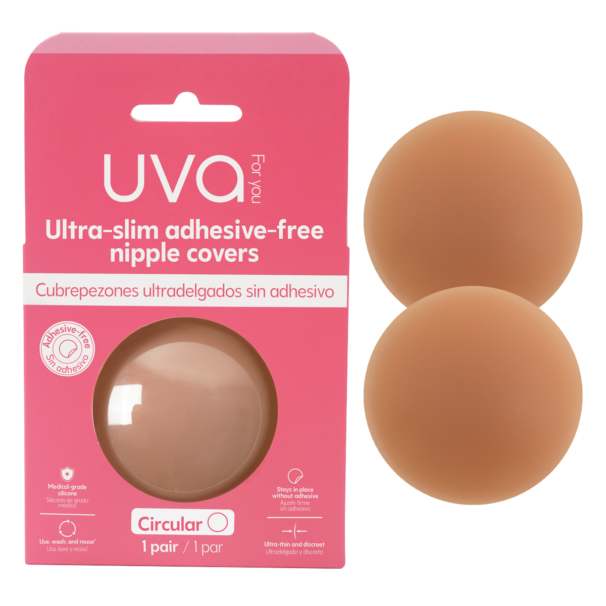Cubrepezones sin Adhesivo UVA